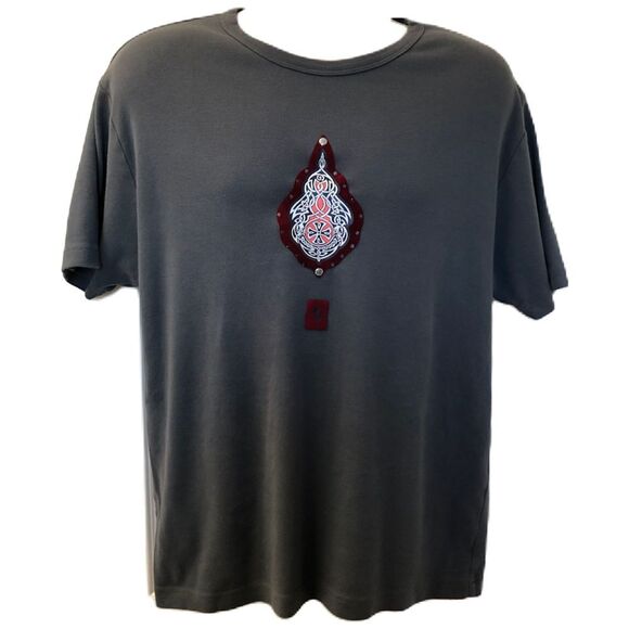 Vintage Wilson's Leather Brand Gray Knit T-Shirt Men's Unisex Large XL - Picture 1 of 8